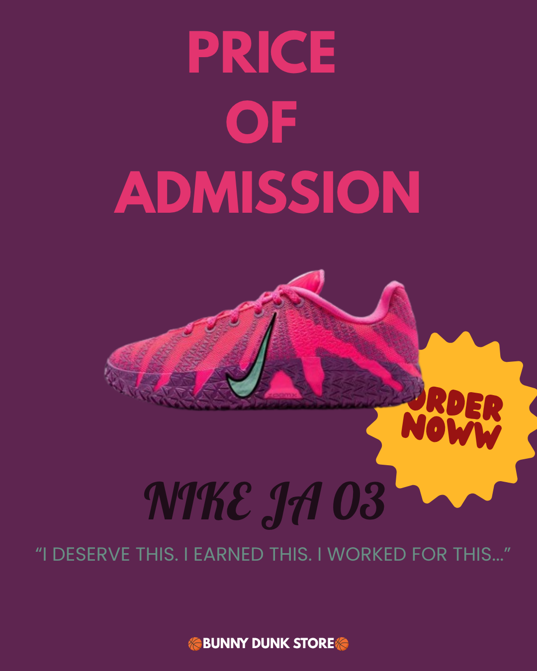 NIKE JA 03 - PRICE OF ADMISSION