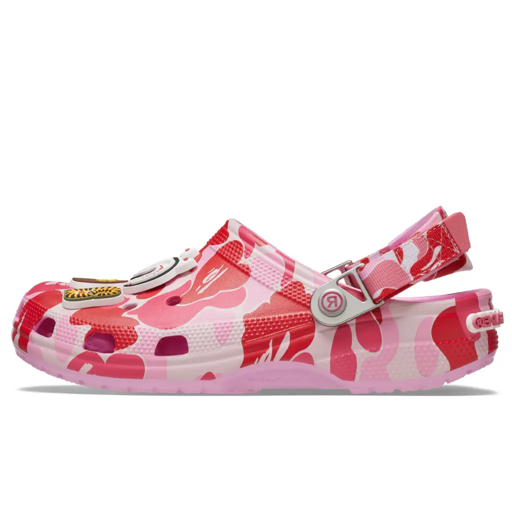 Giày Crocs Classic Clog x A Bathing Ape ABC ‘Camo Pink’